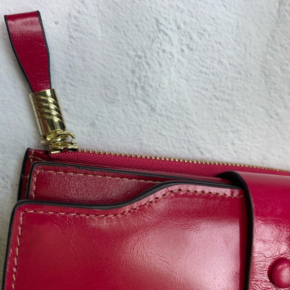 ItsLife Women’s RFID Wallet - Waxed Vegan Leather - Raspberry - Picture 7 of 7